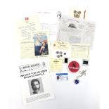 Movie props including John Malkovich Doctor ID card, 6 Souls police ID cards, The Fugitive '