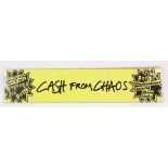 The Sex Pistols - Promotional banner 'Cash From Chaos' designed by Jamie Reid, for the release of