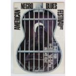 Gunther Keizer American Negro Blues Festival '70 Concert poster, flat, 24 x 33 inches. .