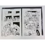 Scooby Doo 'Ghost Tour' - Two original hand drawn pieces of comic art by Jeff Albrecht from November