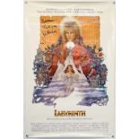 Labyrinth (1986) Jim Henson autographed crew gift US One Sheet film poster, signed to the top left