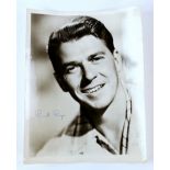 Ronald Regan (1911-2004) Signed 10 x 8 inch photo..