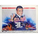 James Bond Never Say Never Again (1983) British Quad film poster, starring Sean Connery, artwork