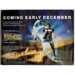 Back To The Future (1985) Advance British Quad film poster 'Coming Early December', starring Michael