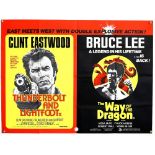 40+ British Quad film posters including Thunderbolt and Lightfoot / The Way of The Dragon,