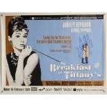 Breakfast At Tiffany's (2001) BFI Anniversary Release British Quad film poster, starring Audrey