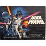 Star Wars (1977) British Quad film poster, Pre Academy Awards, Style C, directed by George Lucas,