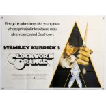 22 British Quad film posters including Clockwork Orange (trimmed), Platoon, Close Encounters of