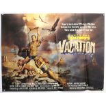 50+ British Quad film posters including National Lampoons Vacation, Friday the 13th Part 3, Porky’