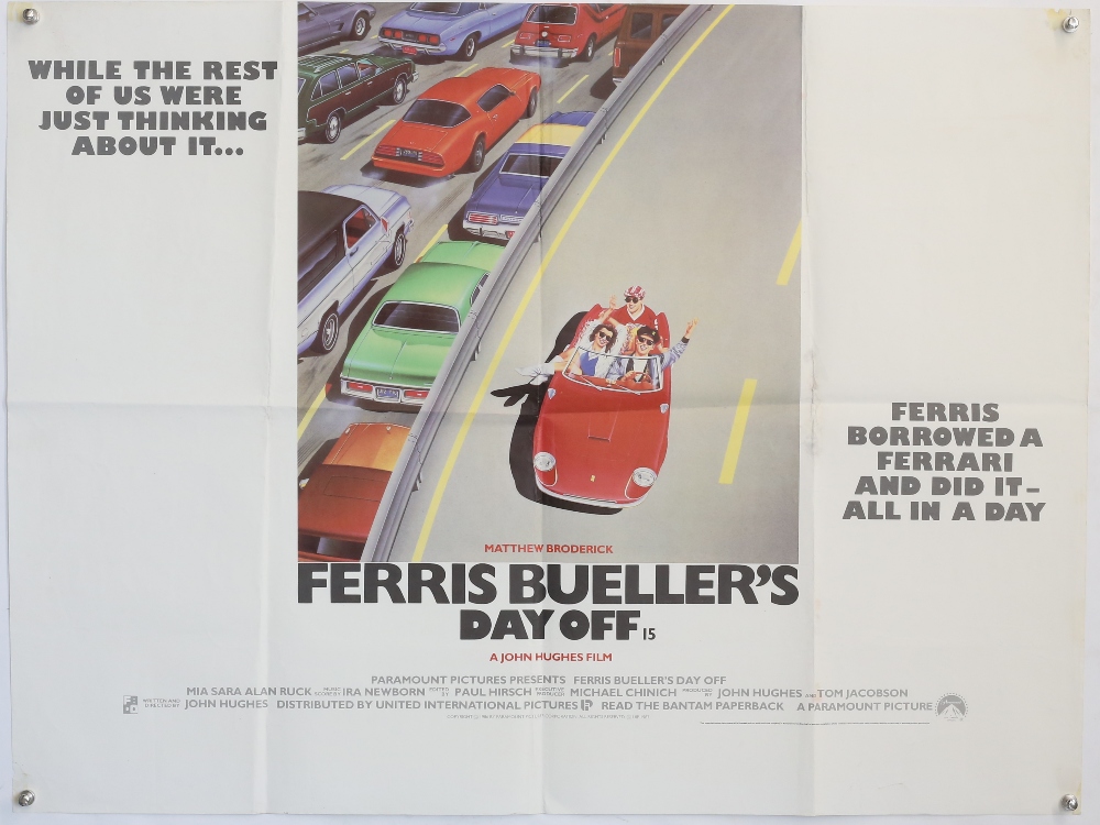 Ferris Bueller's Day Off (1986) British Quad film poster, starring Matthew Broderick, Paramount,