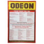 5 UK Four Sheet Cinema Information posters, four Odeon showing listings for movies including James