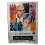 The Thomas Crown Affair (1968) Italian two panel film poster, starring Steve McQueen, linen