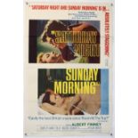 Saturday Night and Sunday Morning (1961) US One Sheet film poster, British drama starring Albert