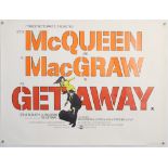The Getaway (1972) British Quad film poster, starring Steve McQueen & Ali MacGraw, rolled, 30 x 40