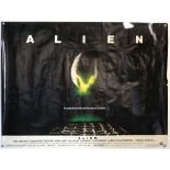 Alien (1979) British Quad film poster, Sci-Fi directed by Ridley Scott, 20th Century Fox, rolled, 30