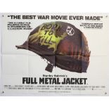 Full Metal Jacket (1987) British Quad film poster, directed by Stanley Kubrick, Warner Bros, folded,