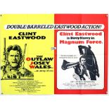 15 British Quad film posters including The Outlaw Josey Wales / Magnum Force x 2, The Eiger