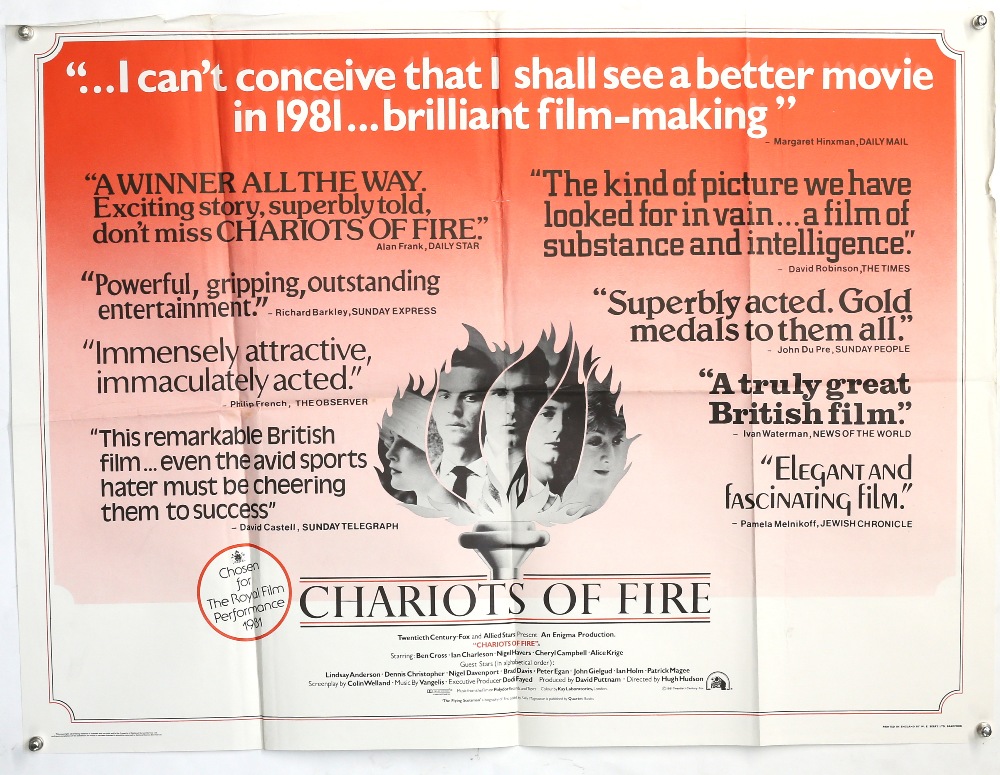 50+ British Quad film posters including Chariots of Fire, The China Syndrome, The Spaceman & King