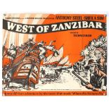 West of Zanzibar (1954) British Half Sheet film poster, Ealing Studios, starring Anthony Steel,
