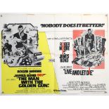 James Bond The Man With The Golden Gun / Live And Let Die (1979) British Quad double bill cinema