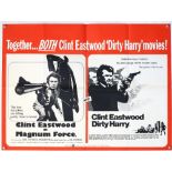 Magnum Force / Dirty Harry (1975) British Quad Double Bill film poster, starring Clint Eastwood,