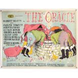 The Oracle (1953) British Quad film poster, Comedy by Group 3 with artwork by Ronald Searle, linen