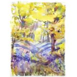 Karen Pearson - 'Bluebell wood', watercolour on hand made paper, 28 x 38 cmKaren Pearson is an