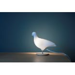 Ed Carpenter (b.1974) White Pigeon light, dimensions are (life size) approx W 250 x D 120 H 220 mm.