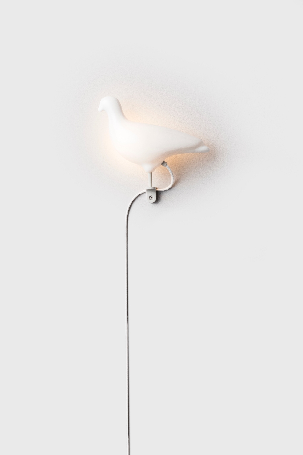 Ed Carpenter (b.1974) White Pigeon light, dimensions are (life size) approx W 250 x D 120 H 220 mm. - Image 2 of 3