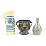 Group of 20th century ceramics and pottery including a white vase by Arabia FHK 13 cm, a shaped