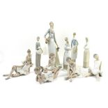 Collection of Nao figures, to include ballerinas (17).