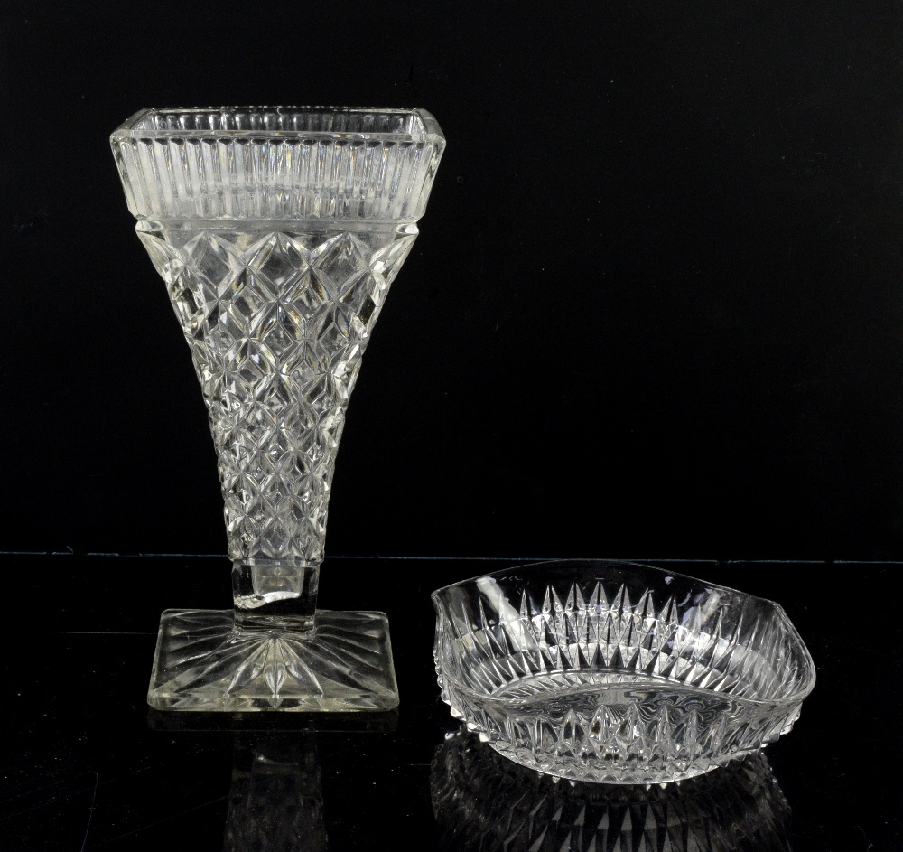 Glassware to include, cut glass bowls, decanters, vases, wine glass rinser, wine funnel, ( 1 - Image 5 of 6