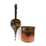 Copper coal bucket and a pair of bellows, in the Japanese manner (2).