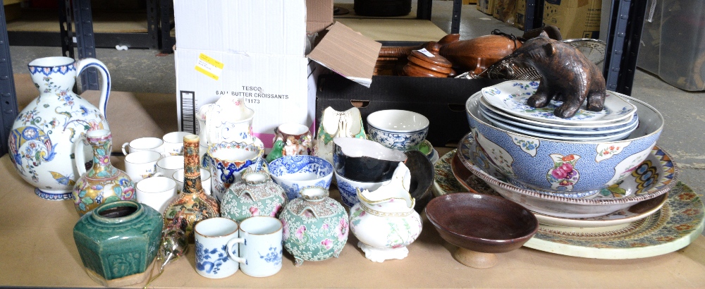 China and decorative items to include a pair of Ovington Bros. plated hand painted with Chepstow - Image 3 of 3