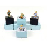 Collection of eight boxed Halcyon Days porcelain Teddy Bears (8).