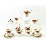 Royal Albert Old Country Rose tea set, pair of Hummel figure bookends and a pair of Masons Double