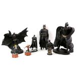 DC Direct limited edition Batman in Flight, Batman Black and White and Christian Bale as Batman