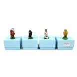 Collection of four boxed limited edition Halcyon Days hand-painted porcelain figures from Wind in