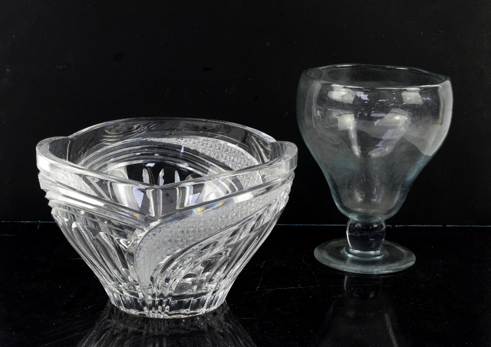 Glassware to include, cut glass bowls, decanters, vases, wine glass rinser, wine funnel, ( 1 - Image 4 of 6