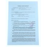Manchester United Football Club - Official Football League contract signed by Norman Whiteside for
