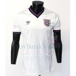 England International football shirt worn by Bryan Robson (No. 7) and swapped with Norman