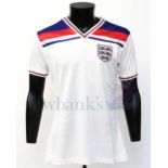 England International football shirt worn by Ray Wilkins (No. 6) and swapped with Norman Whiteside