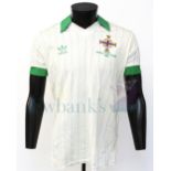 Northern Ireland Football Senior International Adidas Shirt worn by Norman Whiteside in the World