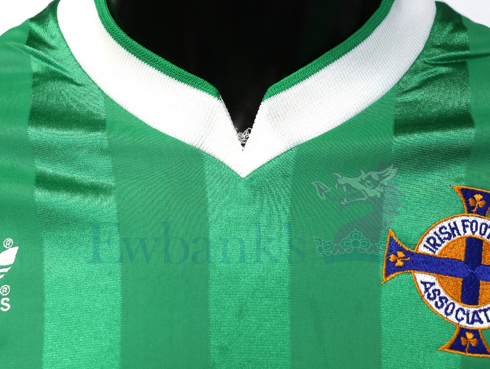 Northern Ireland Football Senior International Adidas Shirt worn by Norman Whiteside. (No. 10). Size - Image 2 of 3