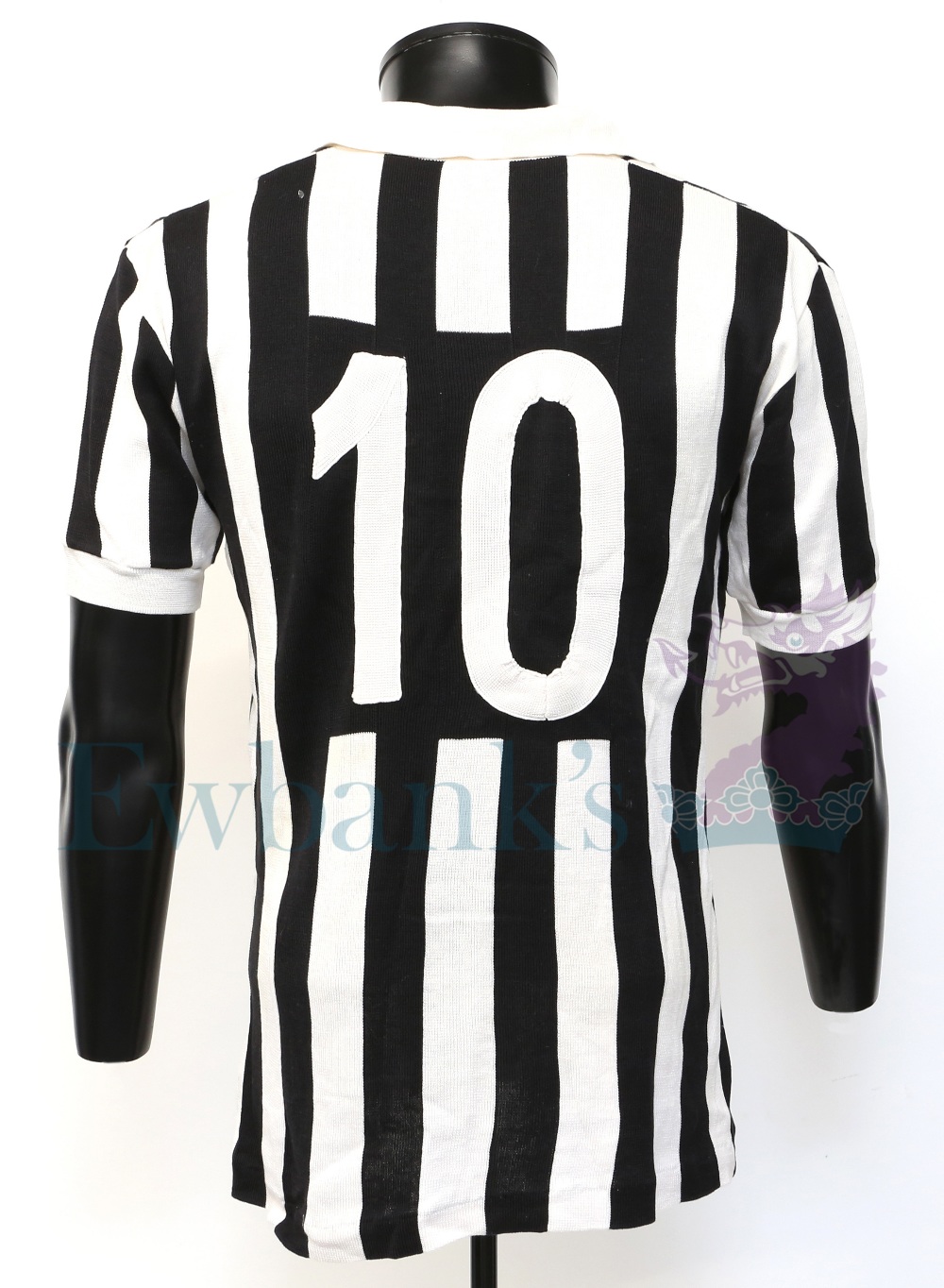 Juventus short sleeved football shirt worn by Michel Platini (No. 10) and swapped with Norman - Image 2 of 2