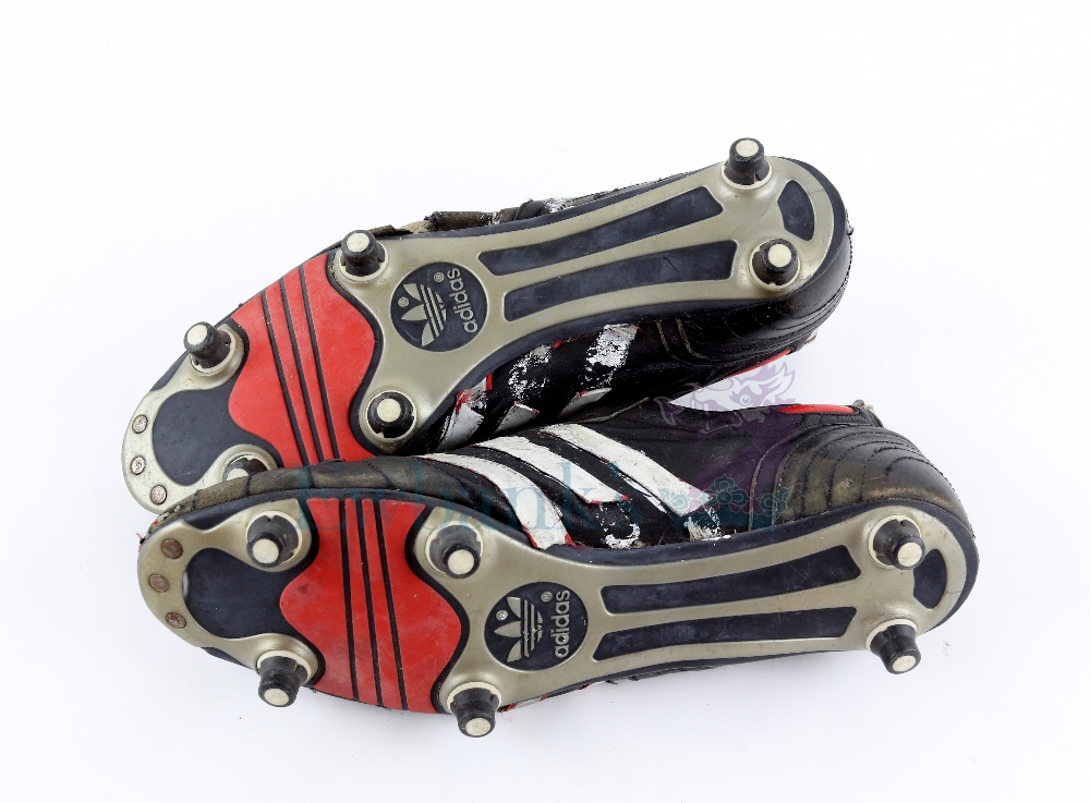 Update - Adidas Stratos Football boots worn by Norman Whiteside in the 1986 World Cup Finals. - Image 4 of 8