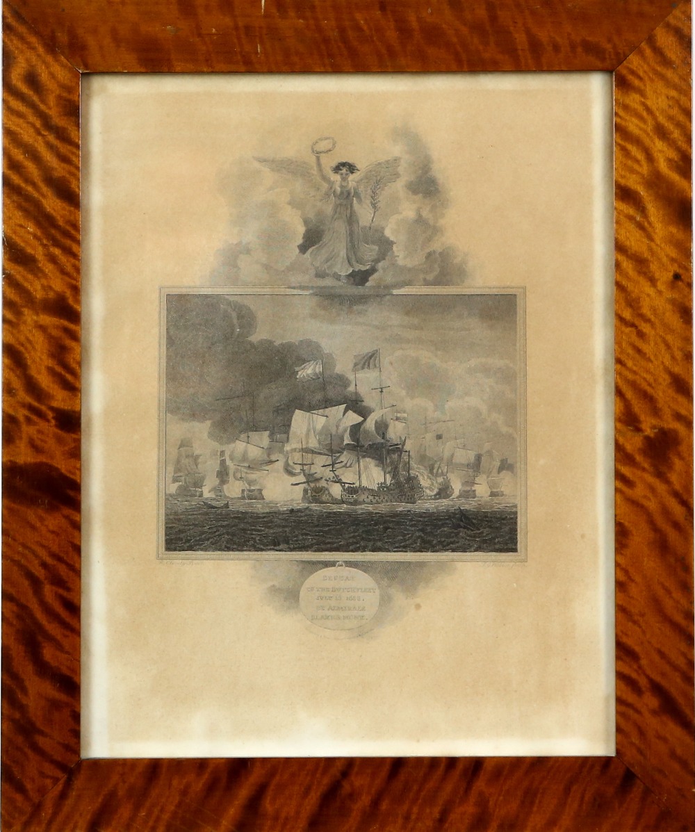 Pair of engravings of maritime interest, to include a 'Representation of the Engagement between - Image 4 of 11