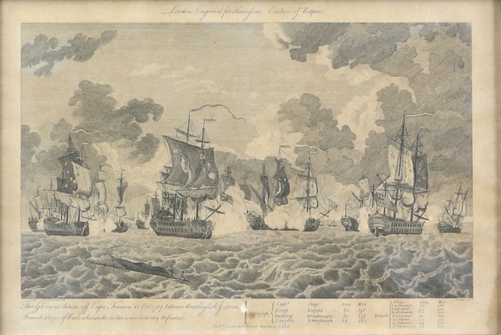 Pair of engravings of maritime interest, to include a 'Representation of the Engagement between - Image 9 of 11