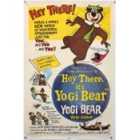 Hey There It's Yogi Bear (1964) US One Sheet film poster, linen backed, 27 x 41 inches.