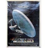 Star Trek (1979) US special poster showing an image of the USS Enterprise & the cast below, 17 x